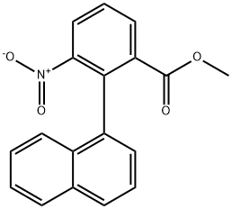 Benzoic acid, 2-(1-naphthalenyl)-3-nitro-, methyl ester Structure