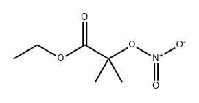 Propanoic acid, 2-methyl-2-(nitrooxy)-, ethyl ester 化学構造式