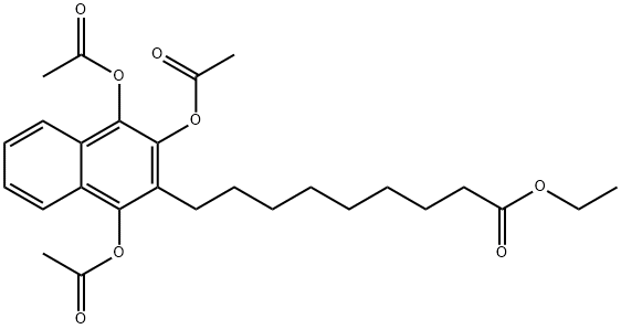 2-Naphthalenenonanoic acid, 1,3,4-tris(acetyloxy)-, ethyl ester