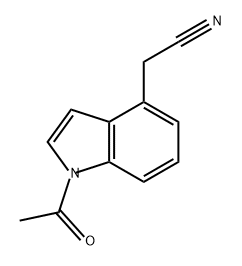 1H-Indole-4-acetonitrile, 1-acetyl-,858232-89-0,结构式