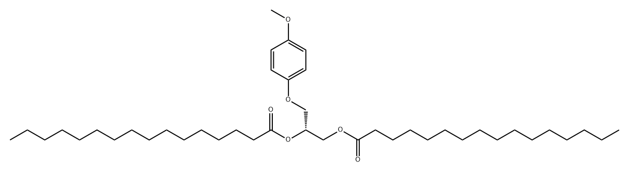 Hexadecanoic acid, (1R)-1-[(4-methoxyphenoxy)methyl]-1,2-ethanediyl ester (9CI) 化学構造式