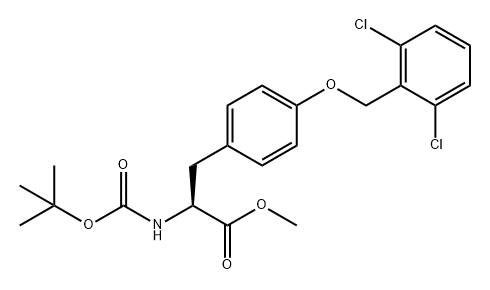 L-Tyrosine, O-[(2,6-dichlorophenyl)methyl]-N-[(1,1-dimethylethoxy)carbonyl]-, methyl ester 结构式