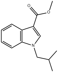 1H-Indole-3-carboxylic acid, 1-(2-methylpropyl)-, methyl ester 化学構造式