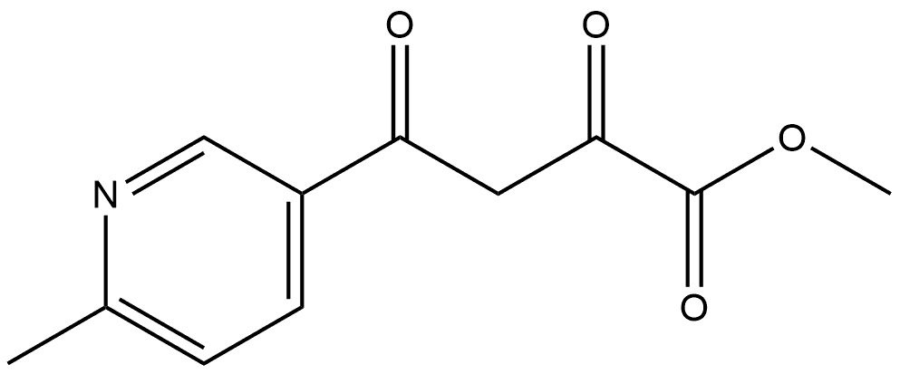 4-(6-甲基-3-吡啶基)-2,4-二氧代丁酸甲酯 结构式