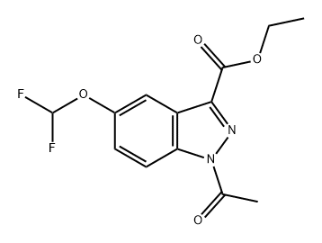 1H-Indazole-3-carboxylic acid, 1-acetyl-5-(difluoromethoxy)-, ethyl ester