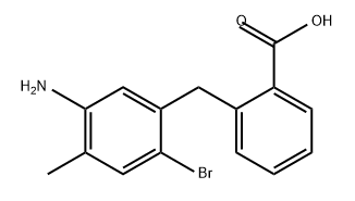 Benzoic acid, 2-[(5-amino-2-bromo-4-methylphenyl)methyl]- Structure