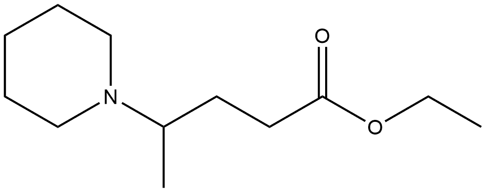 1-Piperidinebutanoic acid, γ-methyl-, ethyl ester Struktur