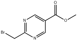 5-Pyrimidinecarboxylic acid, 2-(bromomethyl)-, methyl ester Struktur