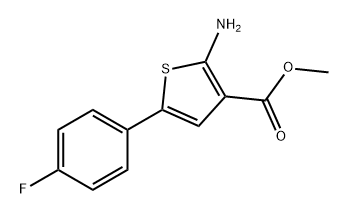 3-Thiophenecarboxylic acid, 2-amino-5-(4-fluorophenyl)-, methyl ester,859204-29-8,结构式