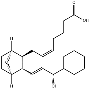 (5Z)-7-[(1α,2S,3S,4α)-3α-[(1E,3S)-4-シクロヘキシル-3-ヒドロキシ-1-ブテニル]-7-オキサビシクロ[2.2.1]ヘプタン-2β-イル]-5-ヘプテン酸 化学構造式