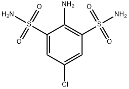 2-氨基-5-氯苯-1,3-二磺酰胺,859916-07-7,结构式