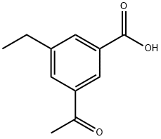 Benzoic acid, 3-acetyl-5-ethyl- Structure