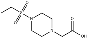 1-Piperazineacetic acid, 4-(ethylsulfonyl)- Structure