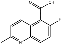 5-Quinolinecarboxylic acid, 6-fluoro-2-methyl- Structure