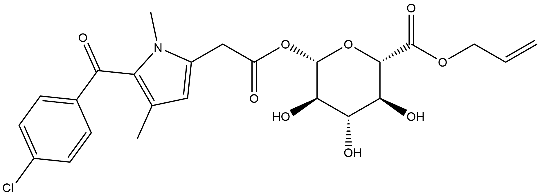Zomepirac Acyl-O-β-D-glucuronide 2-Propenyl Ester,860615-41-4,结构式