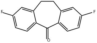 5H-Dibenzo[a,d]cyclohepten-5-one, 2,8-difluoro-10,11-dihydro- Struktur