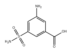 Benzoic acid, 3-amino-5-(aminosulfonyl)- Struktur
