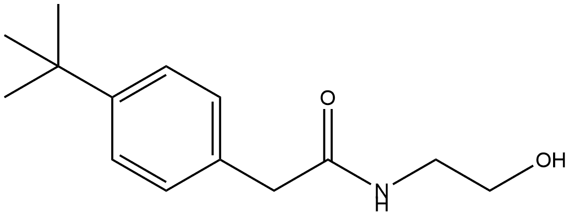 4-(1,1-Dimethylethyl)-N-(2-hydroxyethyl)benzeneacetamide Structure