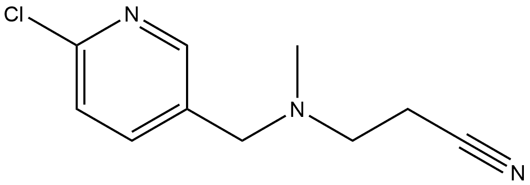 Propanenitrile, 3-[[(6-chloro-3-pyridinyl)methyl]methylamino]- Struktur