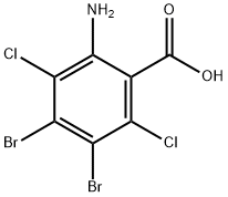 2-氨基-4,5-二溴-3,6-二氯苯甲酸, 861527-29-9, 结构式