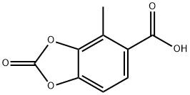 1,3-Benzodioxole-5-carboxylic acid, 4-methyl-2-oxo- Structure