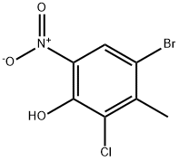 Phenol, 4-bromo-2-chloro-3-methyl-6-nitro- Struktur