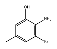 2-氨基-3-溴-5-甲基苯酚, 861619-98-9, 结构式