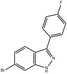 1H-Indazole, 6-bromo-3-(4-fluorophenyl)- 结构式