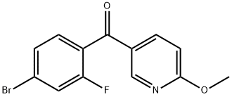 Methanone, (4-bromo-2-fluorophenyl)(6-methoxy-3-pyridinyl)- Structure