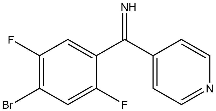 1-(4-bromo-2,5-difluorophenyl)-1-(4-pyridinyl)methanimine 化学構造式