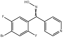 Methanone, (4-bromo-2,5-difluorophenyl)-4-pyridinyl-, oxime Structure