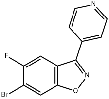 1,2-Benzisoxazole, 6-bromo-5-fluoro-3-(4-pyridinyl)-,862098-72-4,结构式