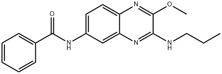 N-(2-Methoxy-3-(propylamino)quinoxalin-6-yl)benzamide Structure