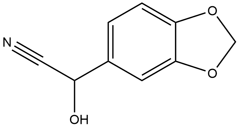 1,3-Benzodioxole-5-acetonitrile, α-hydroxy- Structure