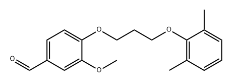 Benzaldehyde, 4-[3-(2,6-dimethylphenoxy)propoxy]-3-methoxy- Structure