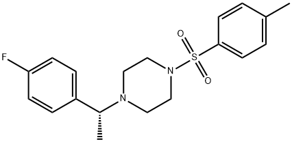 Piperazine, 1-[(1R)-1-(4-fluorophenyl)ethyl]-4-[(4-methylphenyl)sulfonyl]- Structure