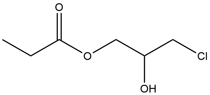 1,2-Propanediol, 3-chloro-, 1-propanoate Structure