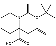 2-Allyl-piperidine-1,2-dicarboxylic acid 1-tert-butyl ester Structure
