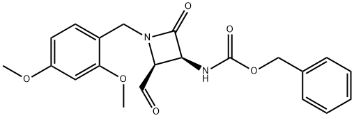benzyl ((2S,3S)-1-(2,4-dimethoxybenzyl)-2-formyl-4-oxoazetidin-3-yl)carbamate Struktur
