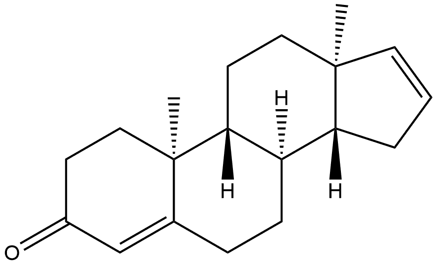 Androsta-4,16-dien-3-one, (8α,9β,10α,13α,14β)- (9CI) Struktur