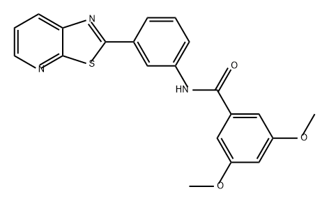 Benzamide, 3,5-dimethoxy-N-(3-thiazolo[5,4-b]pyridin-2-ylphenyl)- Structure