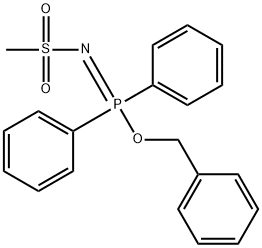 Phosphinimidic acid, N-(methylsulfonyl)-P,P-diphenyl-, mono(phenylmethyl) ester (9CI) Structure