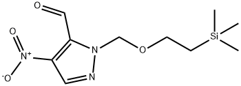4-Nitro-1-((2-(trimethylsilyl)ethoxy)methyl)-1H-pyrazole-5-carbaldehyde Struktur