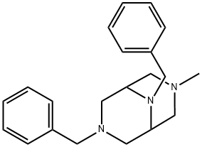 3,7,9-Triazabicyclo[3.3.1]nonane, 3-methyl-7,9-bis(phenylmethyl)- Structure