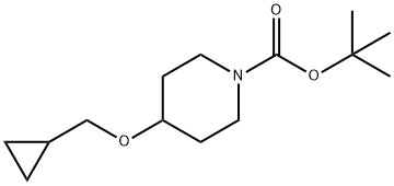 1-Piperidinecarboxylic acid, 4-(cyclopropylmethoxy)-, 1,1-dimethylethyl ester 结构式