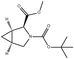 3-(叔丁基)2-甲基(1R,2S,5S)-3-氮杂双环[3.1.0]己烷-2,3-二羧酸 结构式