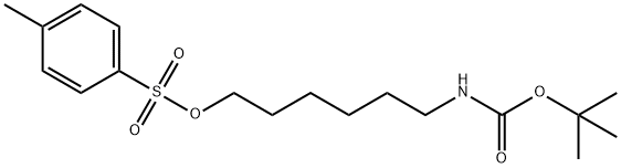 Carbamic acid, N-[6-[[(4-methylphenyl)sulfonyl]oxy]hexyl]-, 1,1-dimethylethyl ester Struktur