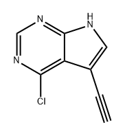 4-氯-5-乙炔基-7H-吡咯并[2,3-D]嘧啶,865365-85-1,结构式