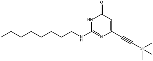 2-(Octylamino)-6-((trimethylsilyl)ethynyl)pyrimidin-4(1H)-one Structure