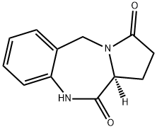 1H-Pyrrolo[2,1-c][1,4]benzodiazepine-3,11(2H,11aH)-dione, 5,10-dihydro-, (11aS)- Struktur